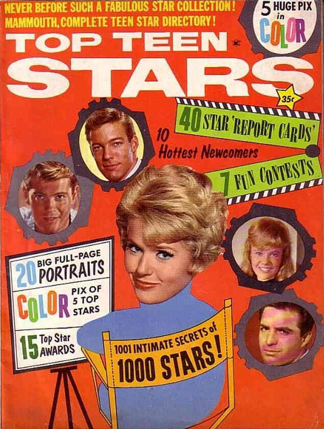 TOP TEEN STARS magazine side cover Issue 1  1963