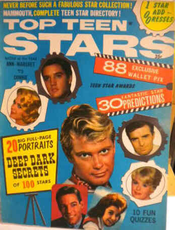 TOP TEEN STARS magazine side cover Issue 2  1963