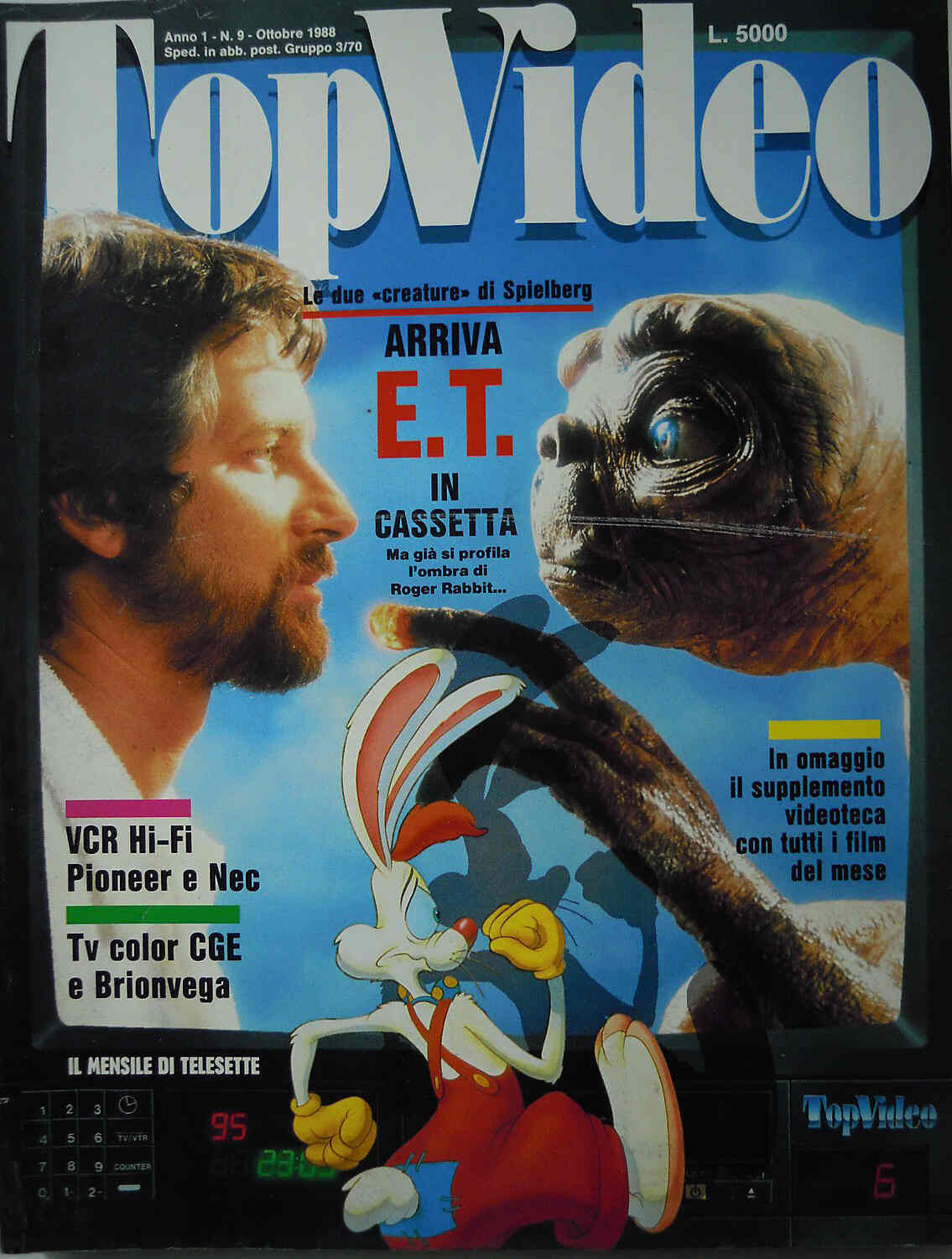 TOP VIDEO magazine side cover Issue 9 October 1988