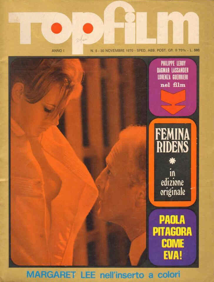 TOPFILM magazine side cover Issue 5 30 November 1970