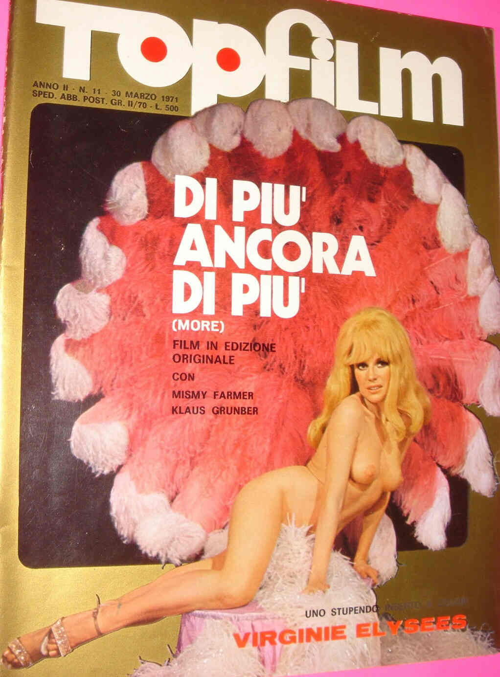 TOPFILM magazine side cover Issue 11 30 March 1971