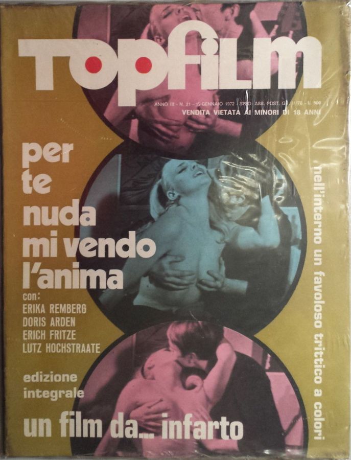 TOPFILM magazine side cover Issue 21 15 January 1972