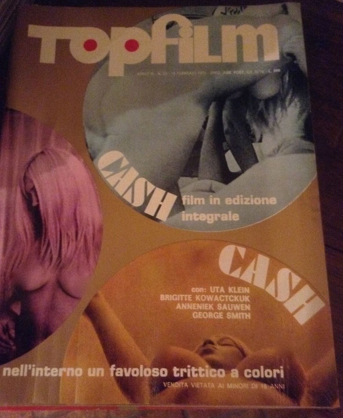 TOPFILM magazine side cover Issue 23 February 1972