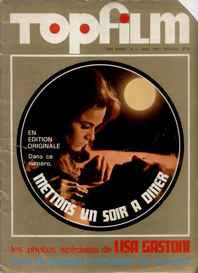 TOPFILM/PLAYFILM magazine side cover Issue 1  TopFilm August 1970