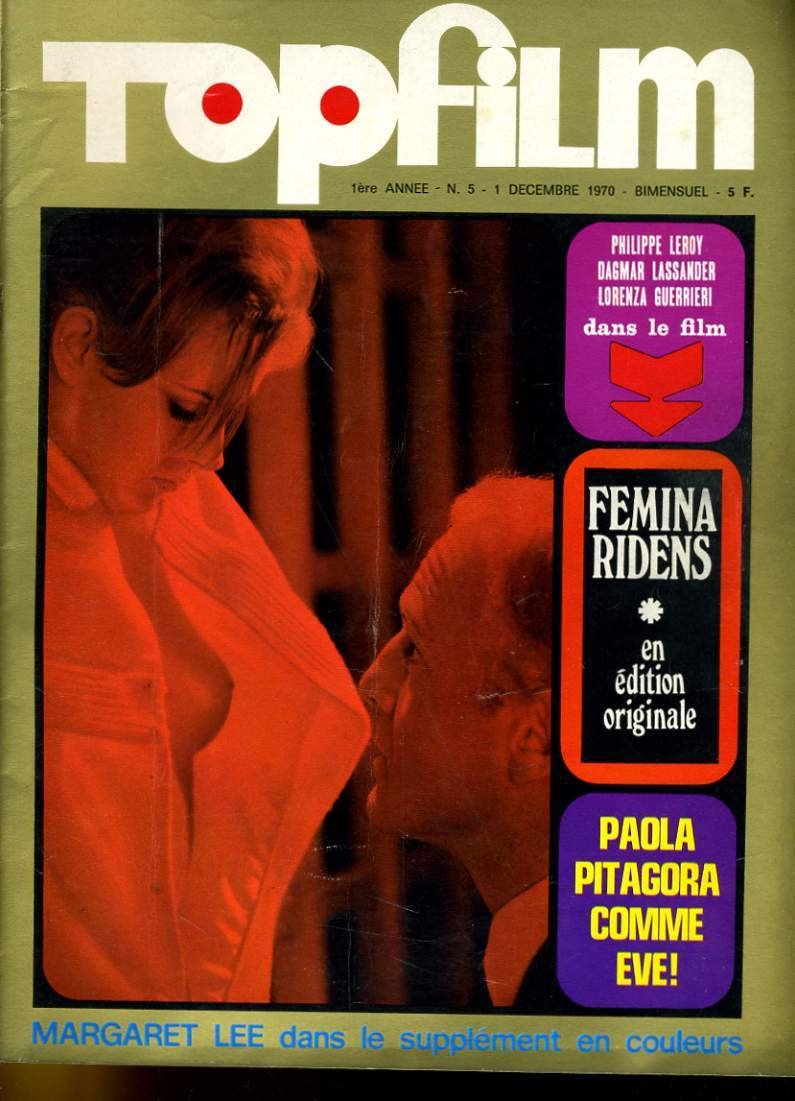 TOPFILM/PLAYFILM magazine side cover Issue 5  TopFilm 1 December 1970