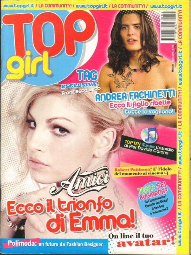 TOP GIRL magazine side cover Issue 145  April 2010