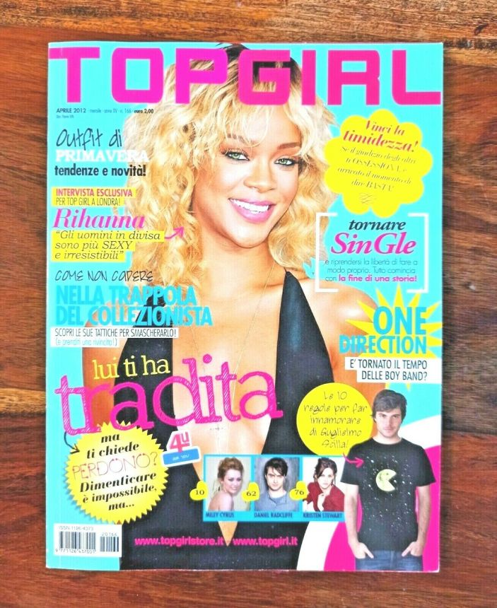 TOP GIRL magazine side cover Issue 166  April 2012