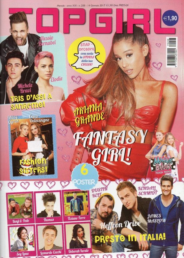 TOP GIRL magazine side cover Issue 208 14 January 2017