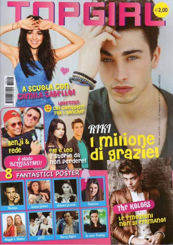 TOP GIRL magazine side cover Issue 214 22 September 2017