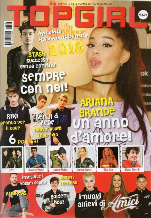 TOP GIRL magazine side cover Issue 216 6 December 2017