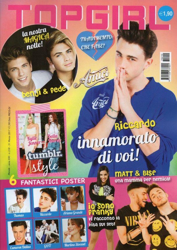 TOP GIRL magazine side cover Issue 210   2017