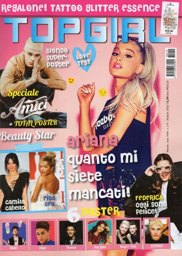 TOP GIRL magazine side cover Issue 219 30 April 2018