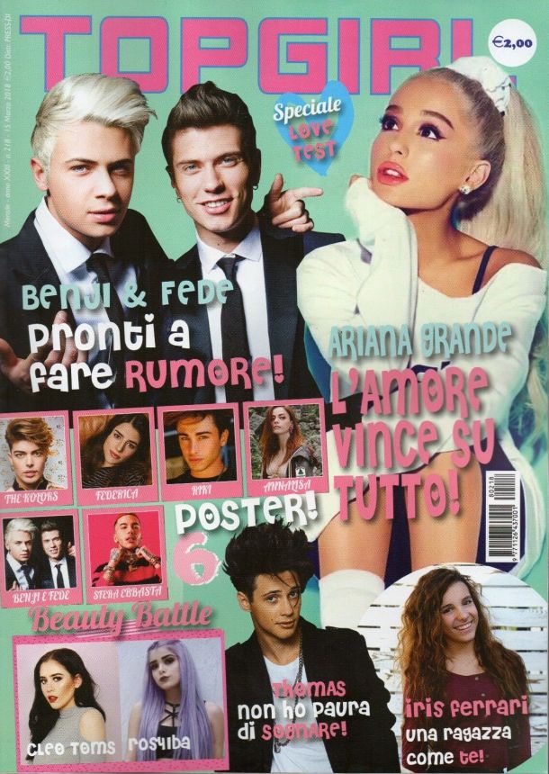 TOP GIRL magazine side cover Issue 218   2018