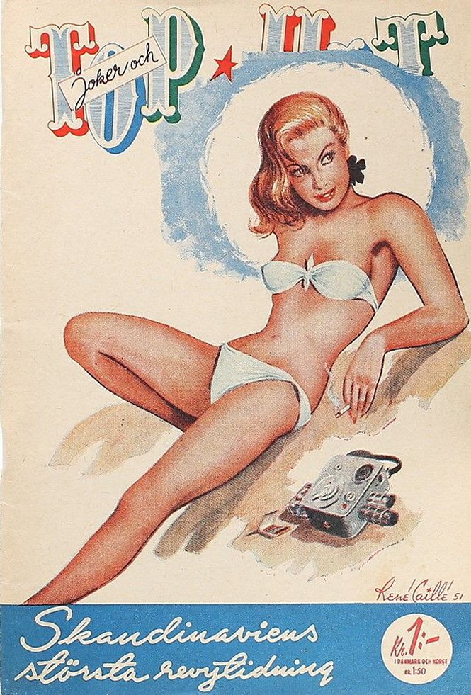 TOP HAT magazine side cover Issue 13   1952