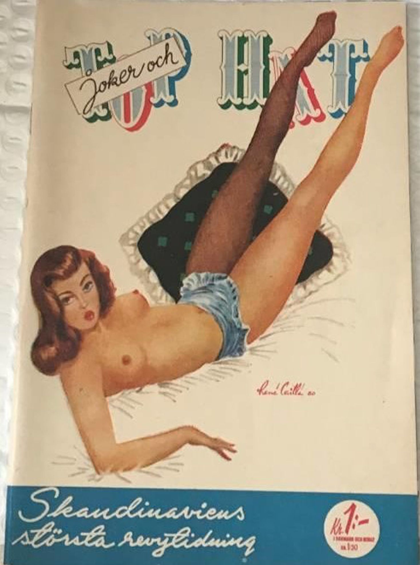 TOP HAT magazine side cover Issue 21   1952