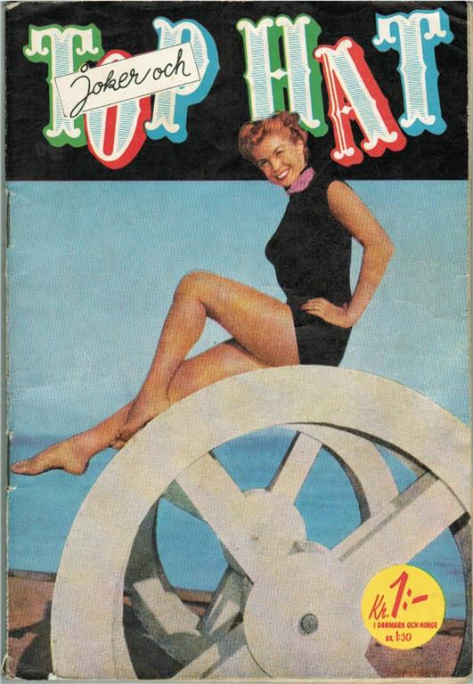 TOP HAT magazine side cover Issue 12  1954