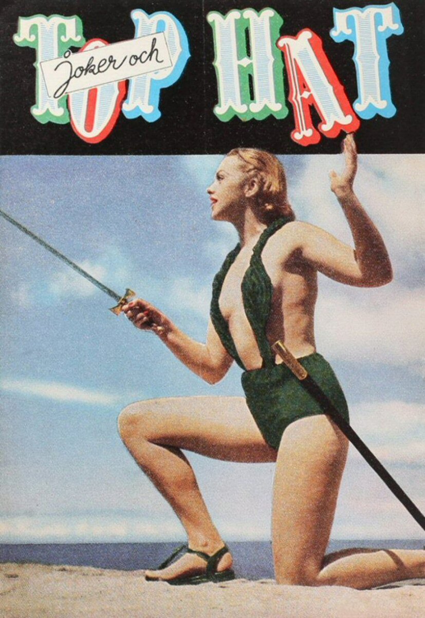 TOP HAT magazine side cover Issue 5   1955