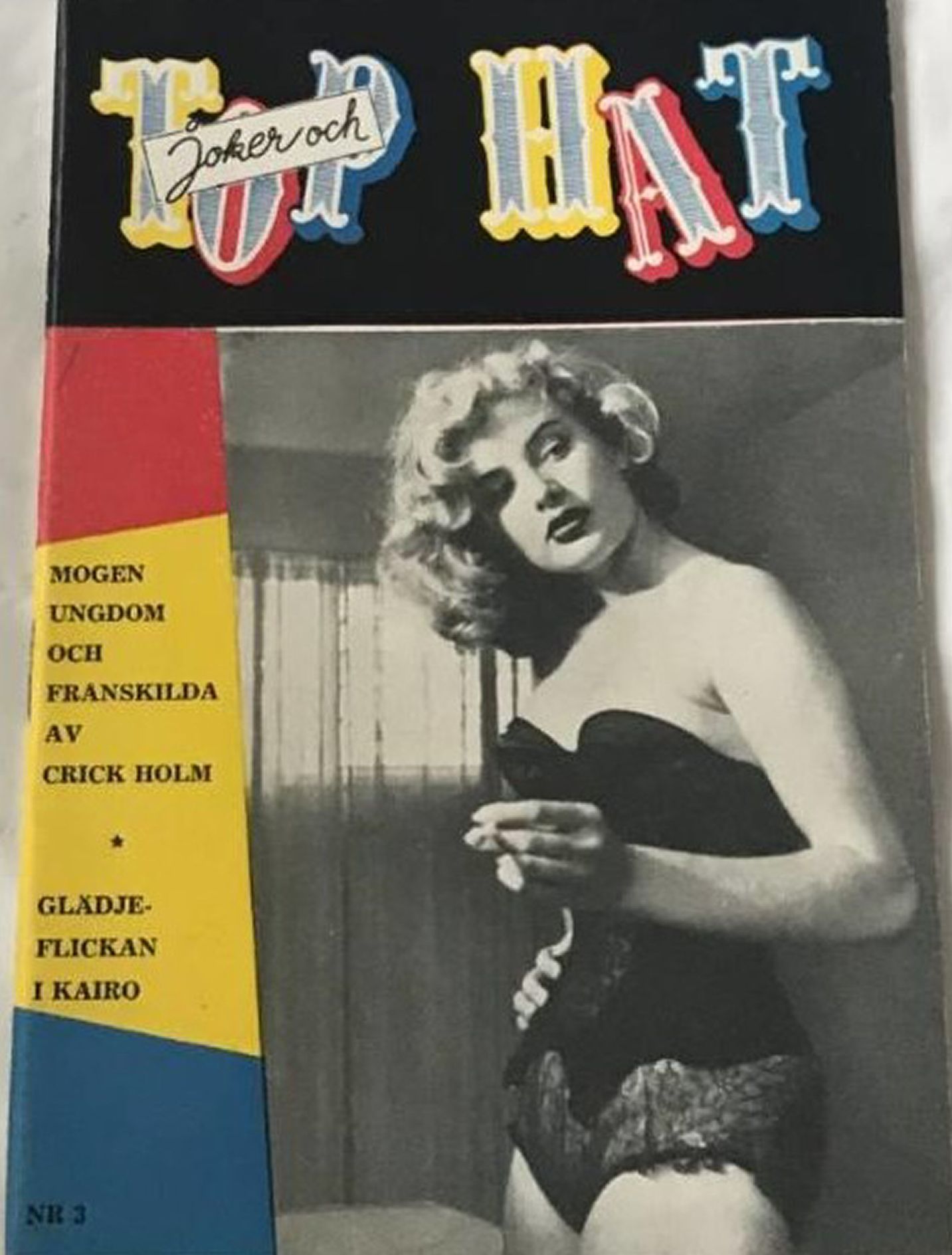 TOP HAT magazine side cover Issue 3   1956