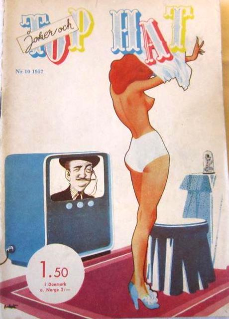 TOP HAT magazine side cover Issue 10  1957