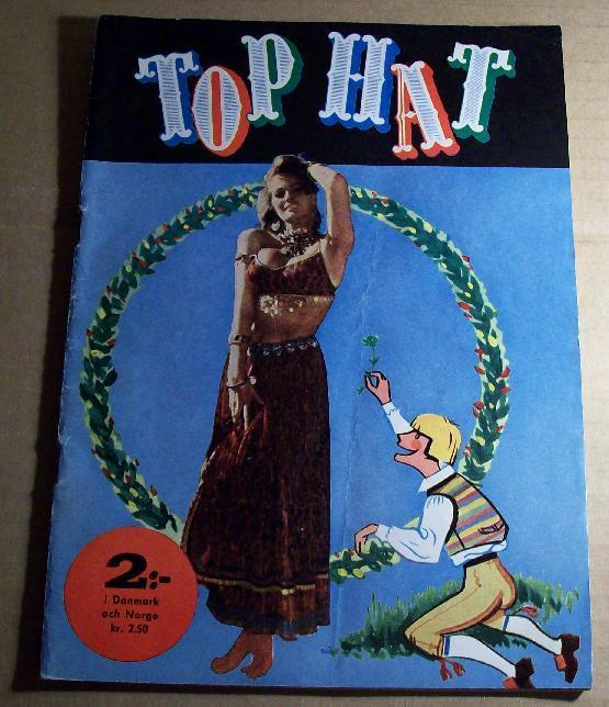 TOP HAT magazine side cover Issue 13  1958