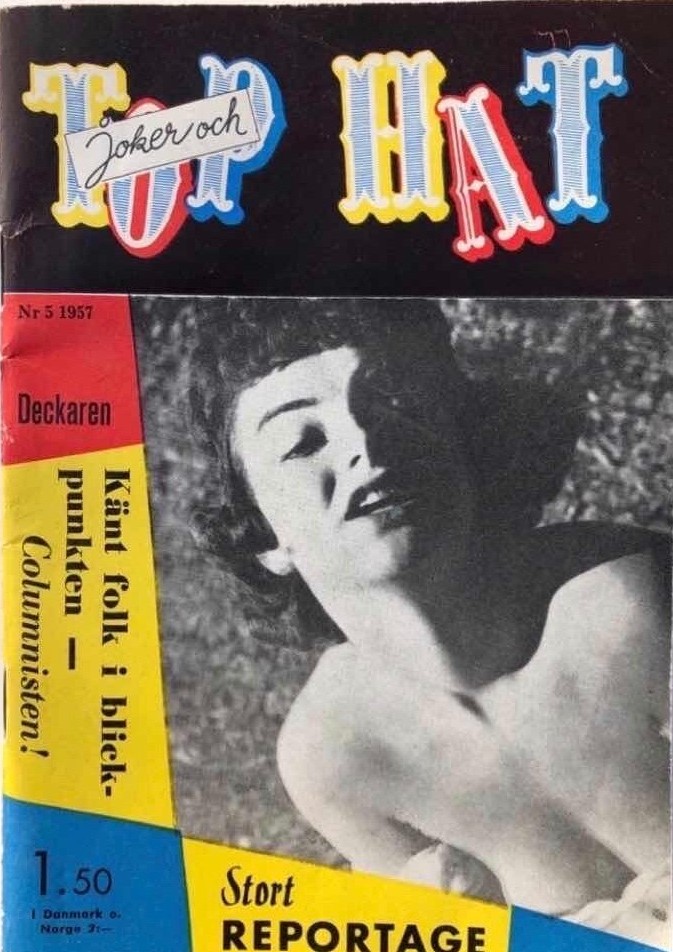 TOP HAT magazine side cover Issue 5   1957