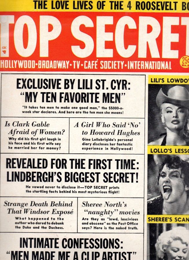 TOP SECRET magazine side cover Issue 8 Summer 1954