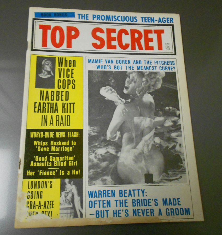 TOP SECRET magazine side cover  February 1962