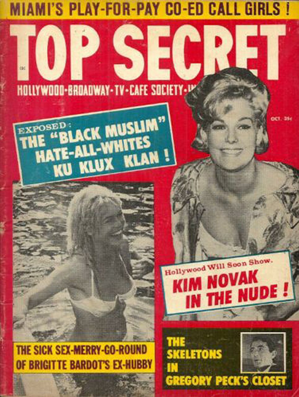 TOP SECRET magazine side cover  October 1963