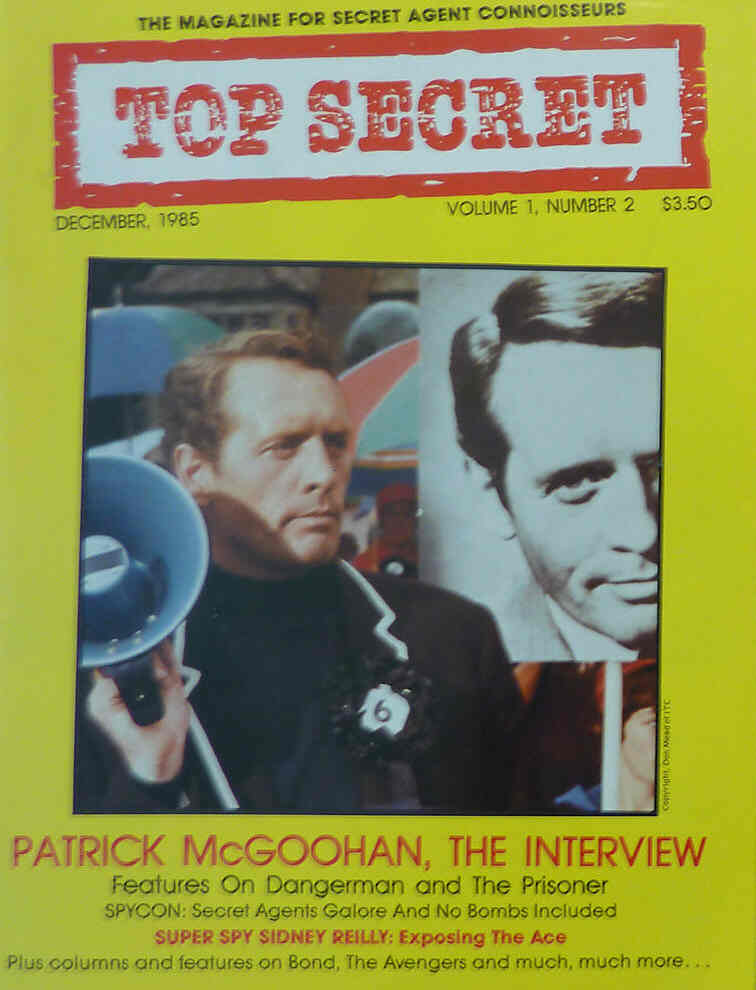 TOP SECRET (UK) magazine side cover Issue 2 December 1985