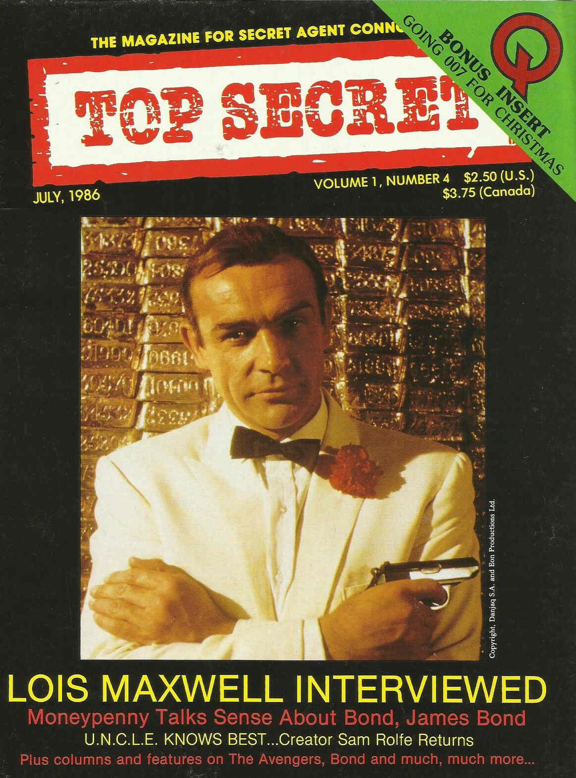 TOP SECRET (UK) magazine side cover Issue 4 July 1986
