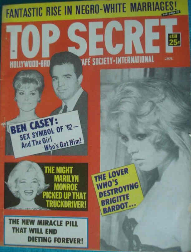 TOP SECRET magazine side cover  January 1962