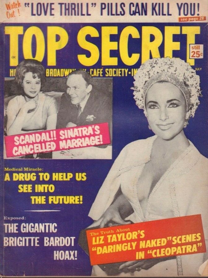 TOP SECRET magazine side cover  July 1962