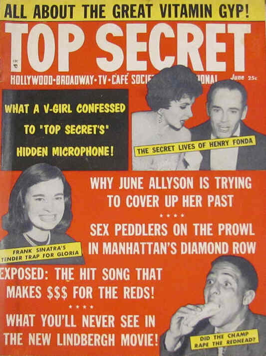 TOP SECRET magazine side cover Issue 19 June 1956