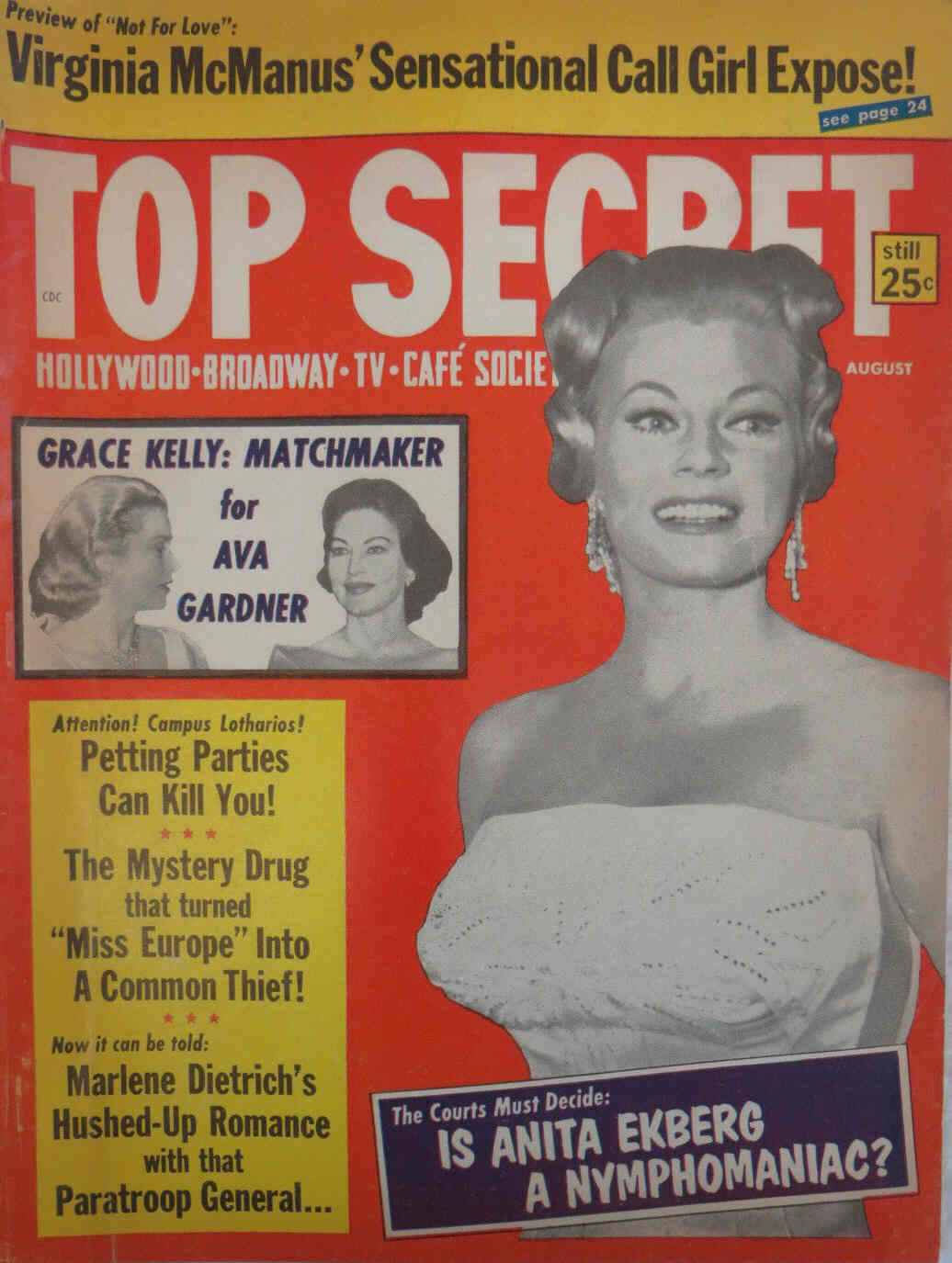 TOP SECRET magazine side cover Issue 42 August 1960