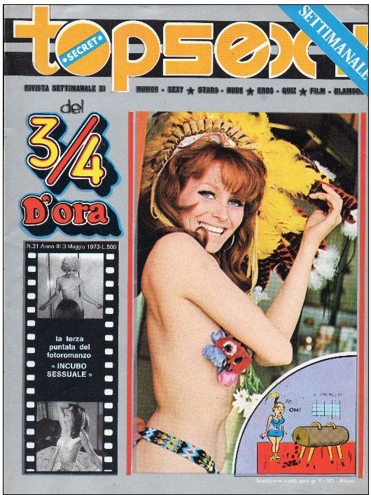 TOP SEXY magazine side cover Issue 31 3 May 1973