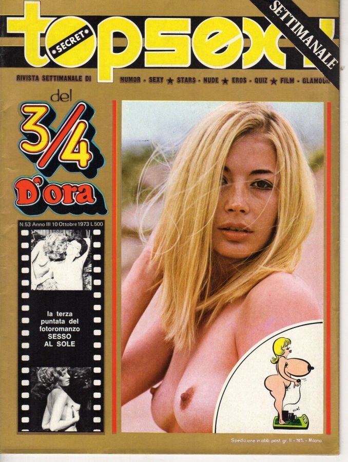 TOP SEXY magazine side cover Issue 53 10 October 1973