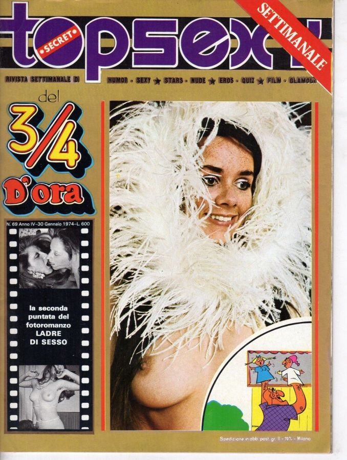 TOP SEXY magazine side cover Issue 69 30 January 1974