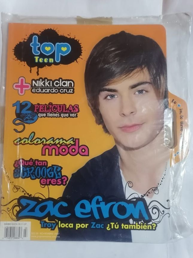 TOP TEEN magazine side cover Issue 3  November 2007