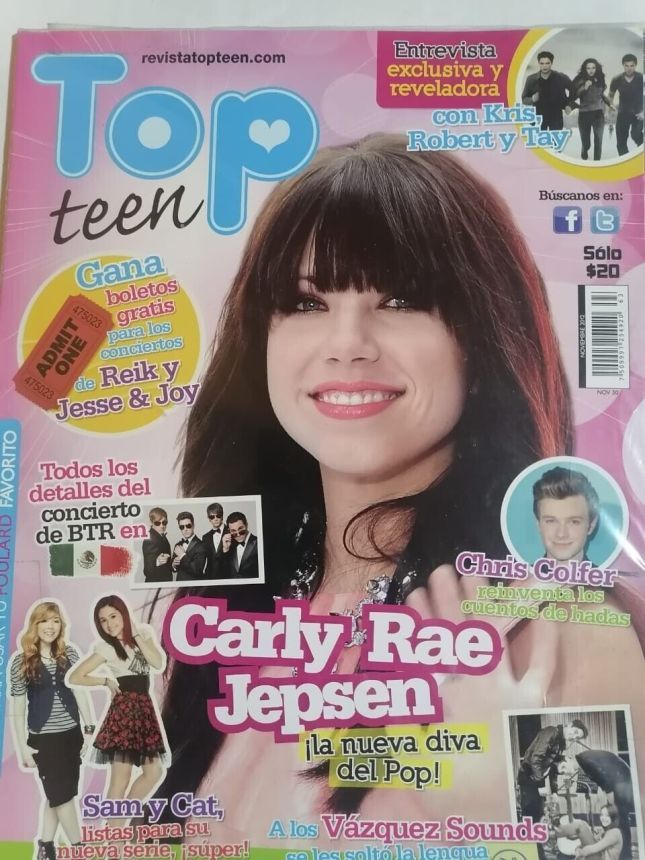 TOP TEEN magazine side cover Issue 63  November 2012