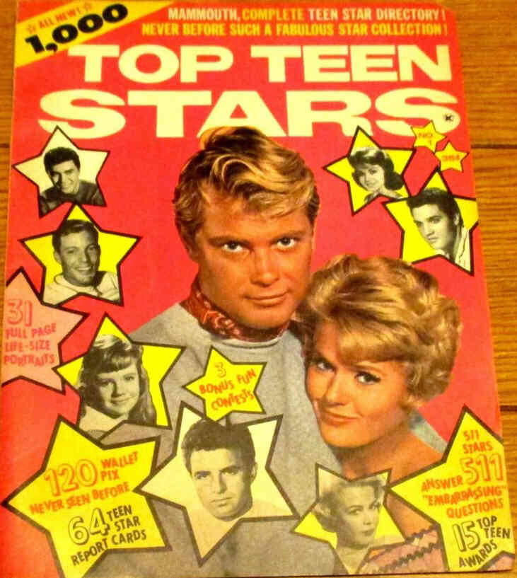 TOP TEEN STARS magazine side cover  ? 1963? 