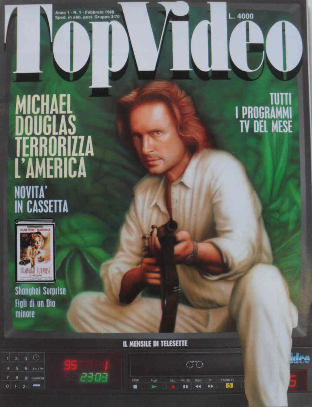 TOP VIDEO magazine side cover Issue 1 February 1988