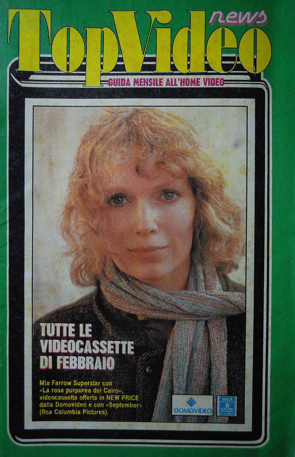 TOP VIDEO NEWS magazine side cover February 1989