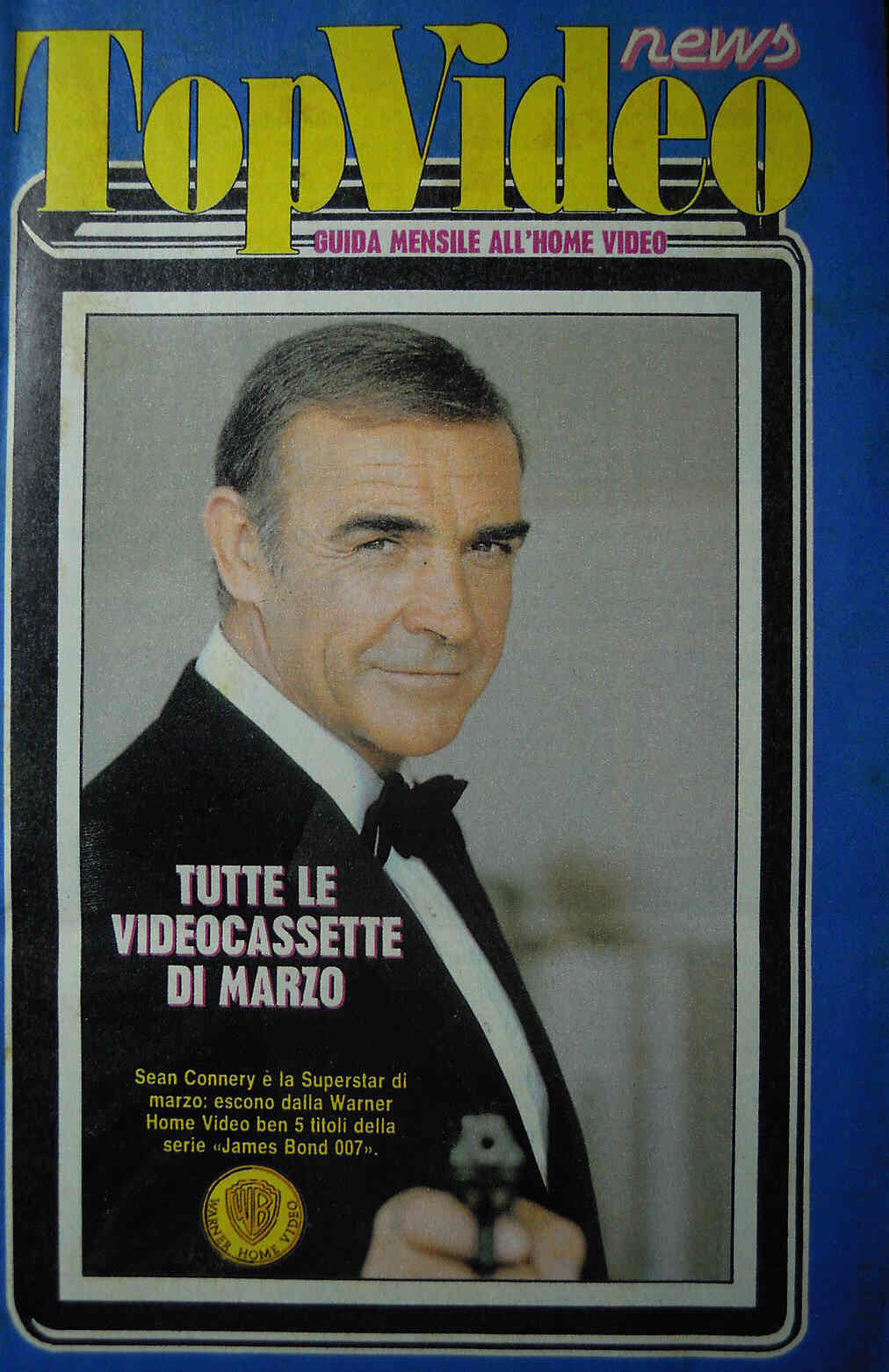 TOP VIDEO NEWS magazine side cover March 1989