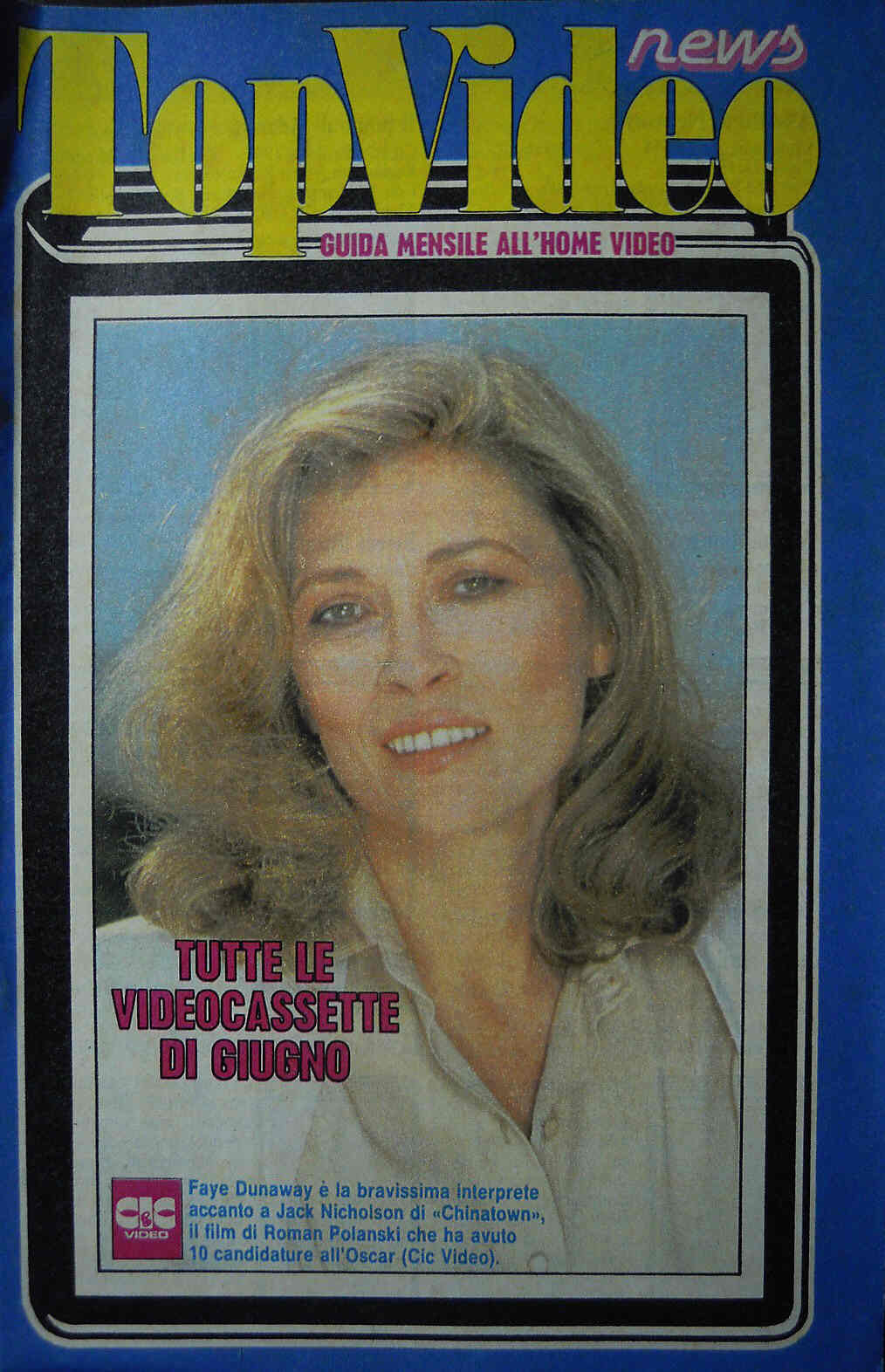 TOP VIDEO NEWS magazine side cover June 1989