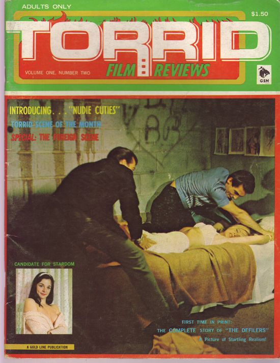 TORRID FILM REVIEWS magazine side cover Issue 2  Vol 1 # 2 September/October 1966
