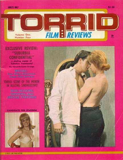 TORRID FILM REVIEWS magazine side cover Issue 4  Vol 1 # 4  1967