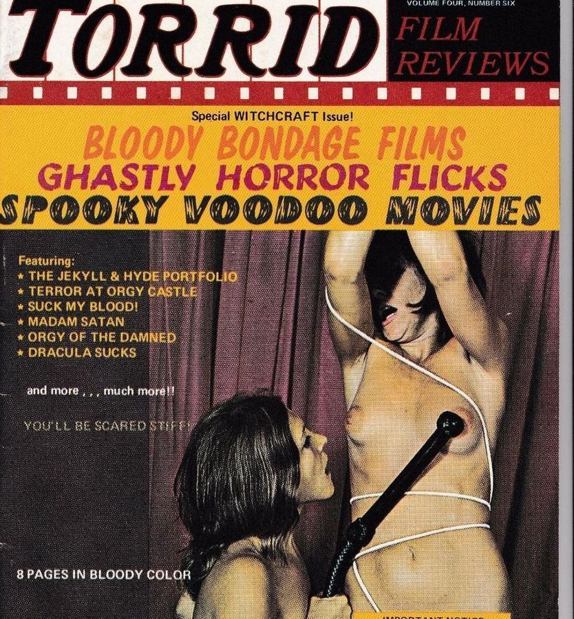 TORRID FILM REVIEWS magazine side cover Issue 24  Vol 4 No 6  1971