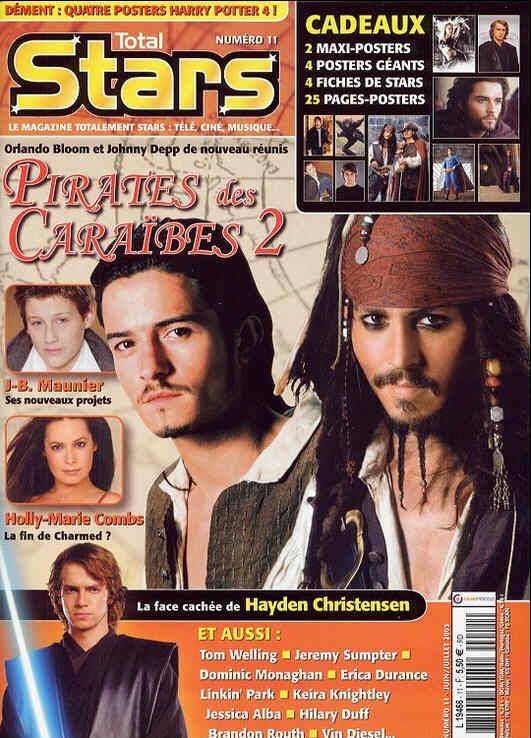TOTAL STARS magazine side cover Issue 11 June/July 2005