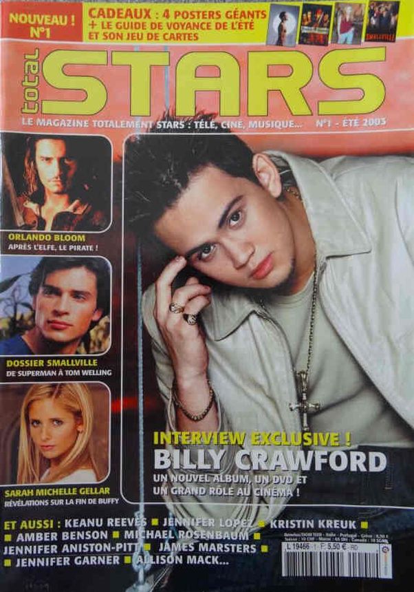 TOTAL STARS magazine side cover Issue 1 Summer 2003