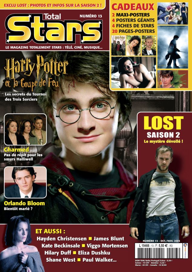 TOTAL STARS magazine side cover Issue 13 October/November 2005